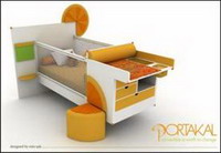 апельсиновая кровать для детской